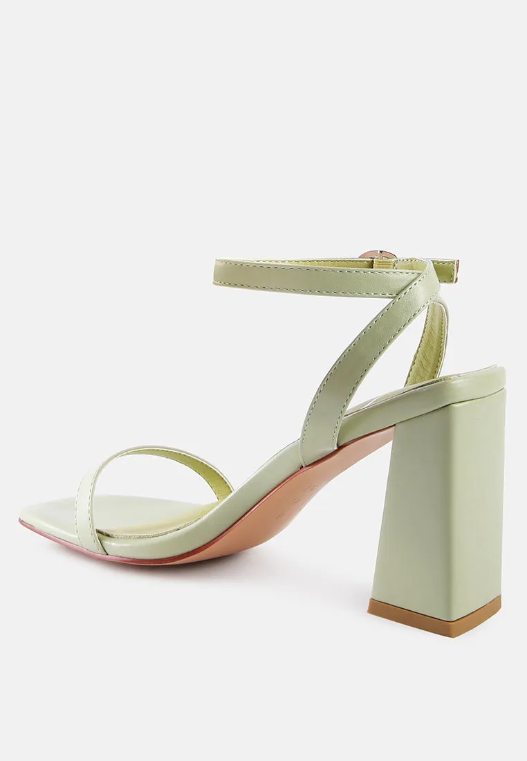 Mooncut Ankle Strap Block Heel Sandals By Ruw