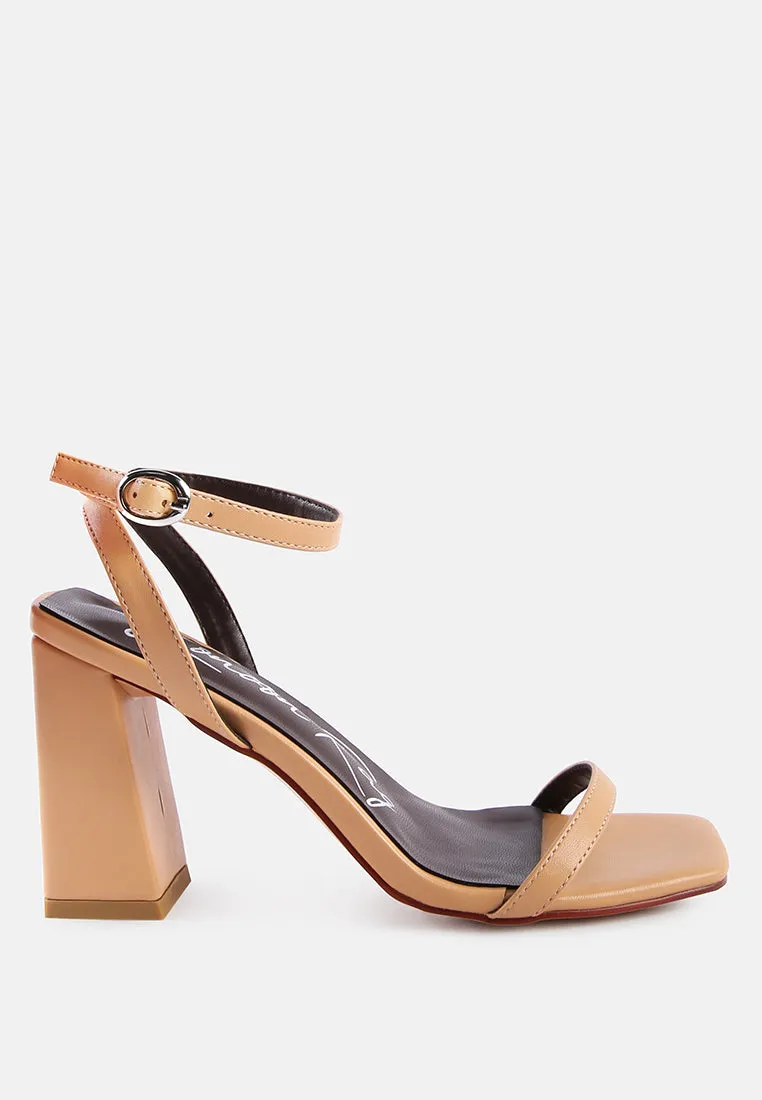 Mooncut Ankle Strap Block Heel Sandals By Ruw