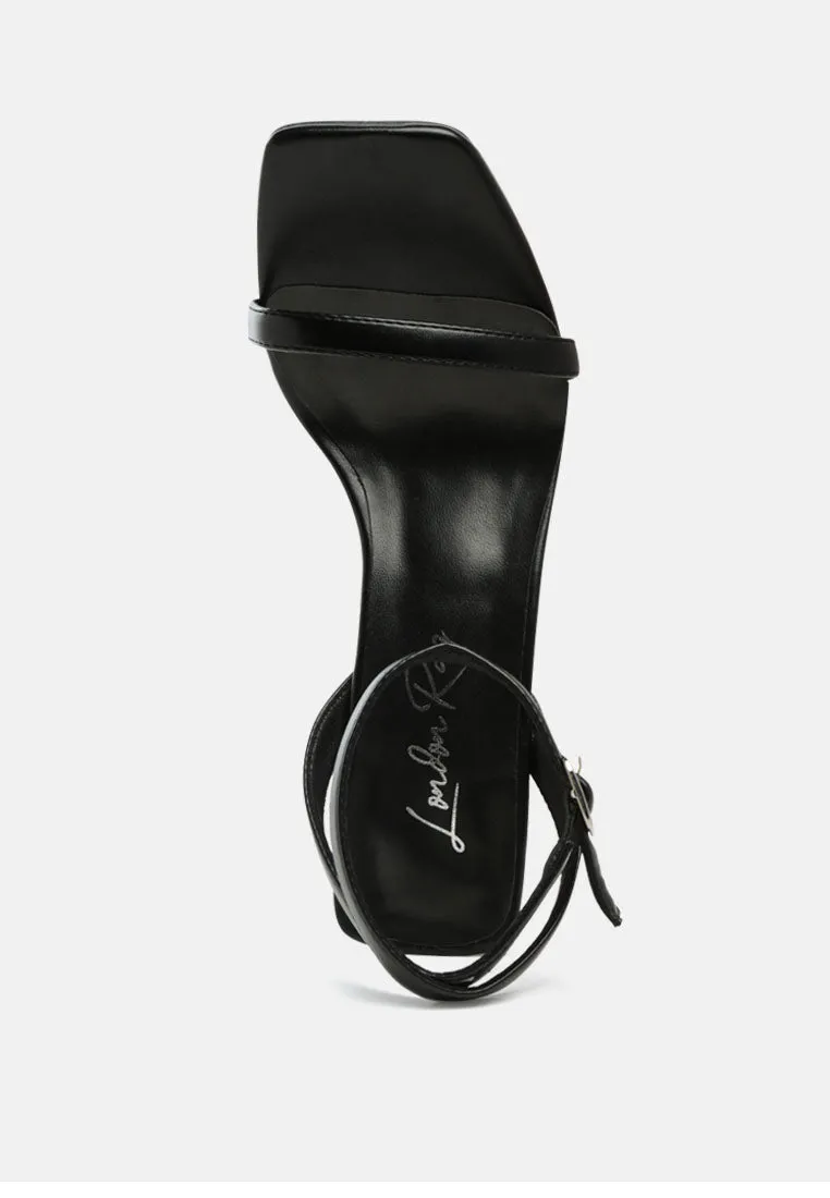 Mooncut Ankle Strap Block Heel Sandals By Ruw