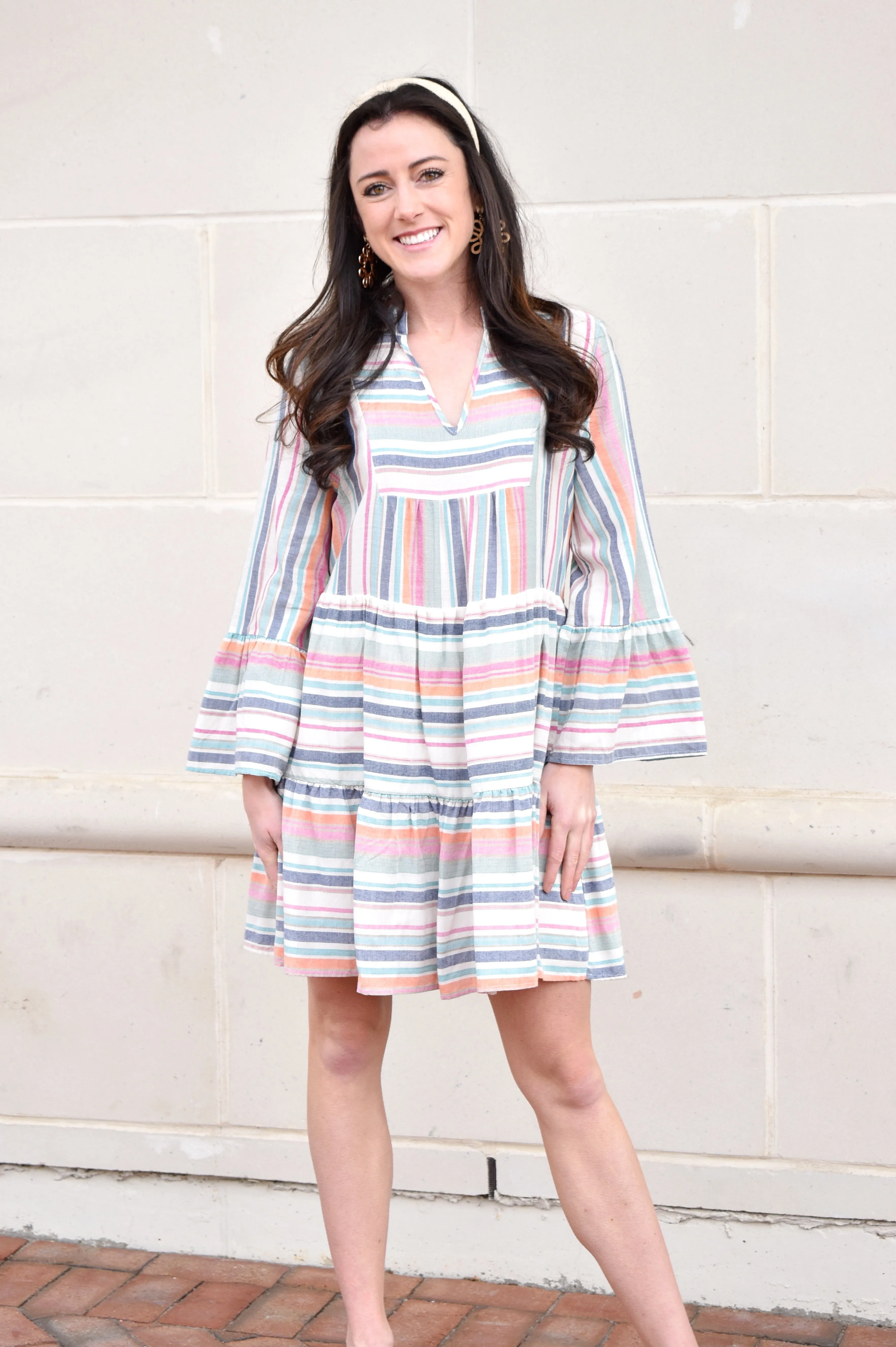 Need A Vacay Multicolor Striped Dress