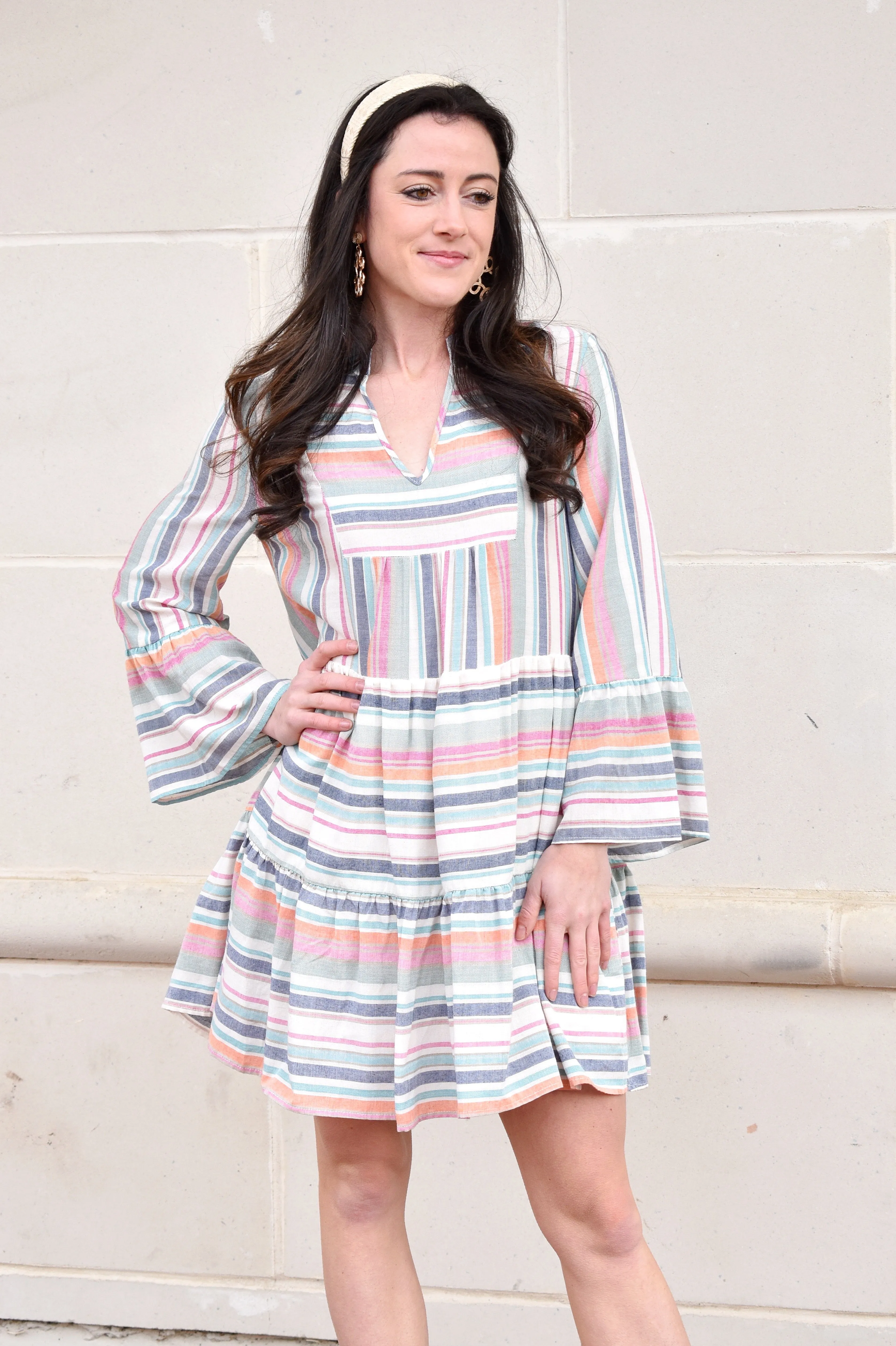 Need A Vacay Multicolor Striped Dress