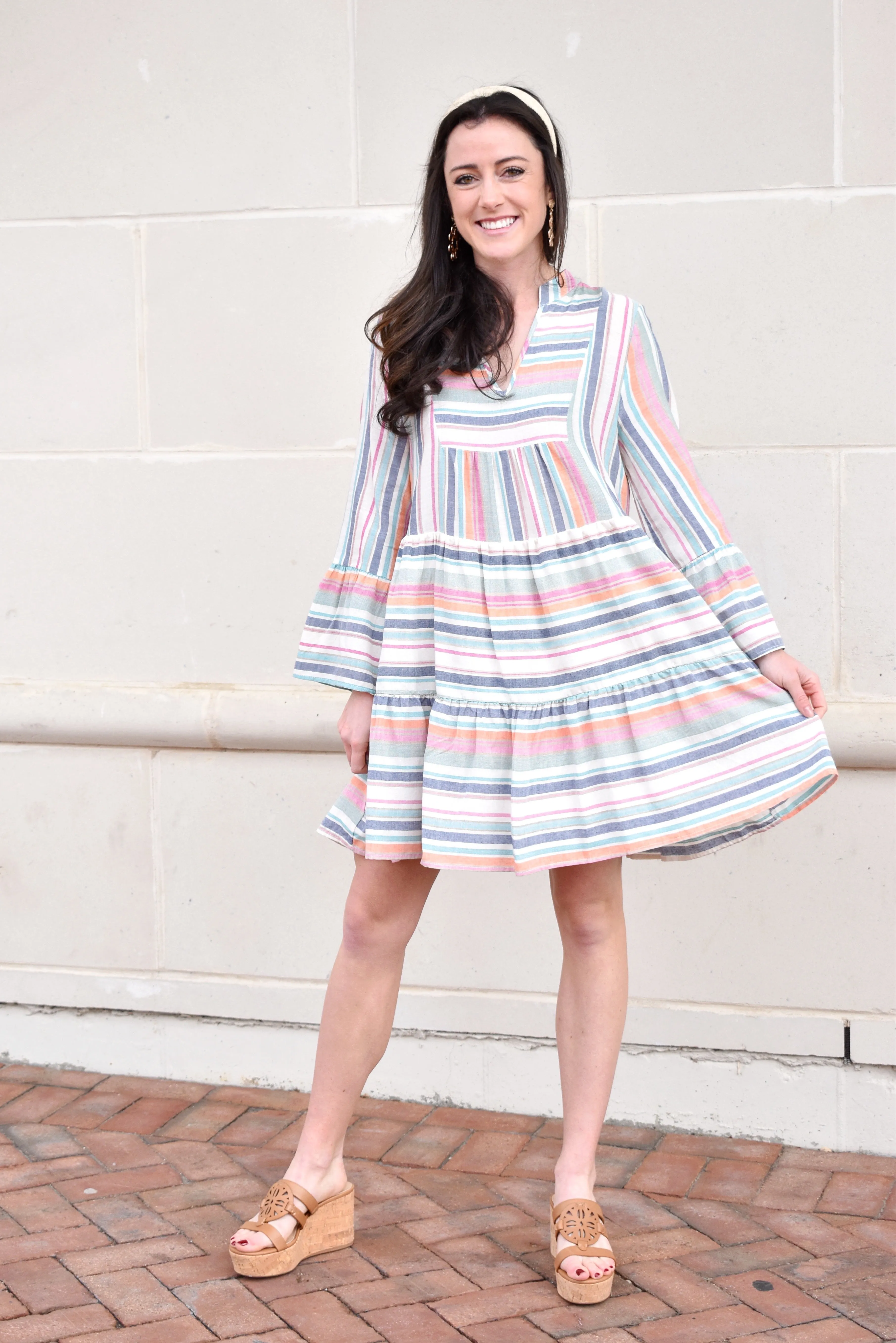 Need A Vacay Multicolor Striped Dress