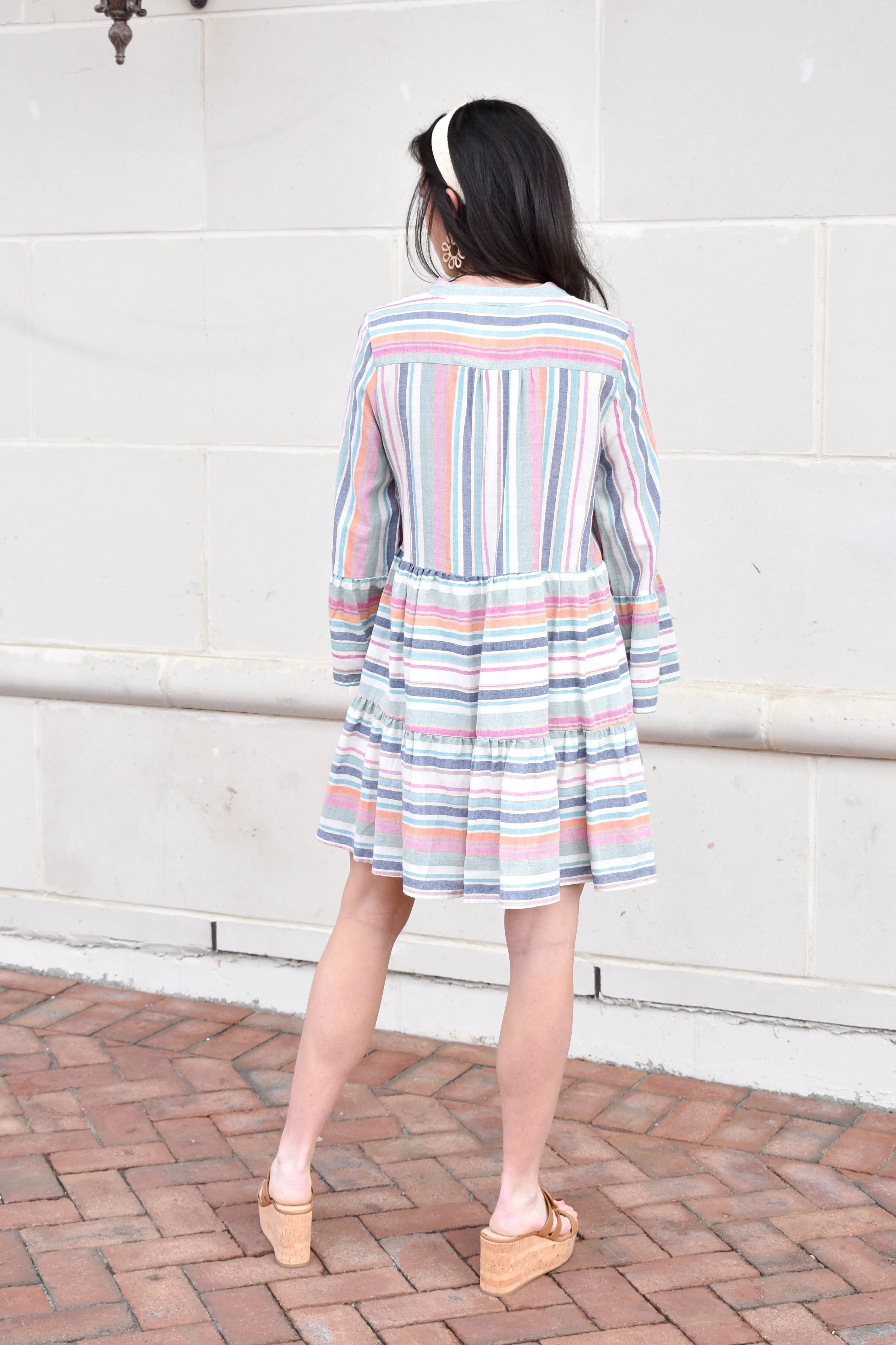 Need A Vacay Multicolor Striped Dress