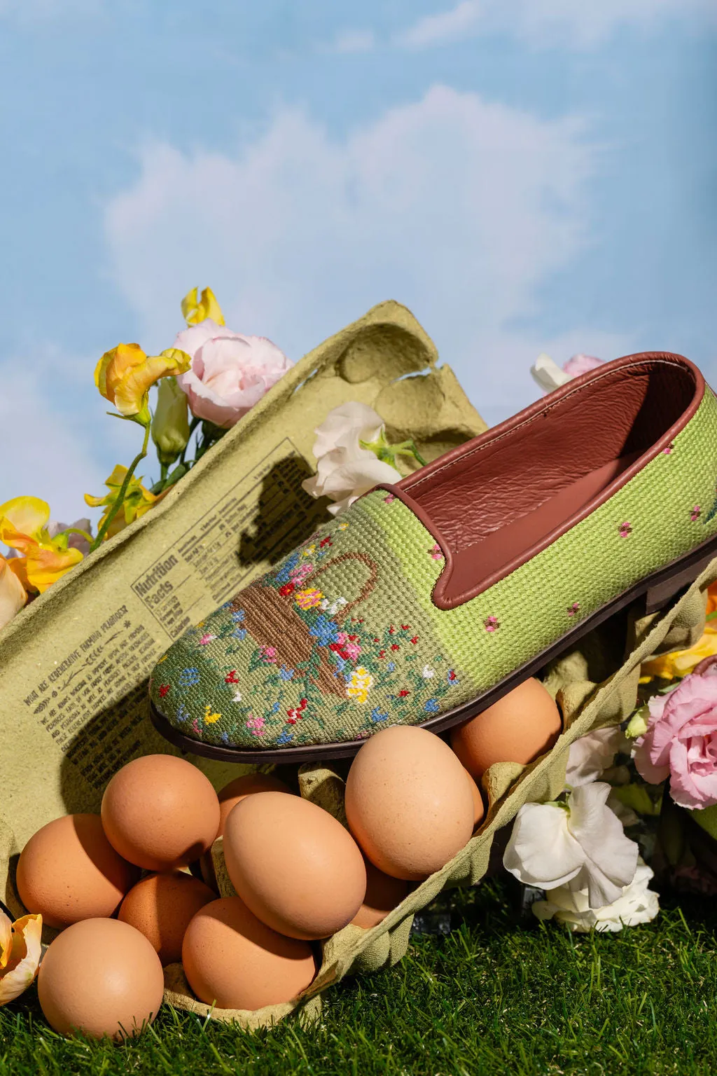 Needlepoint Loafer in Spring Bunny