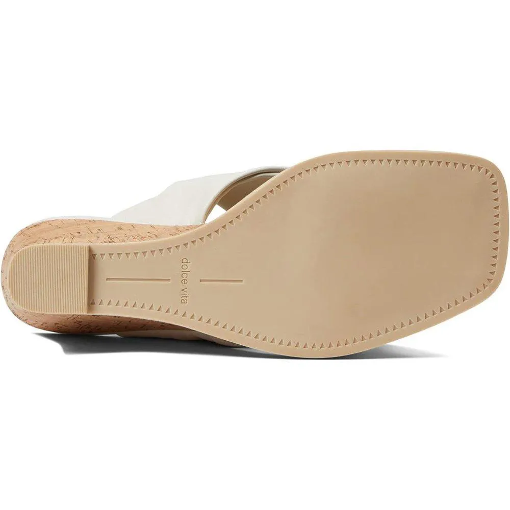 Neka Ivory Twist Wedge Sandals