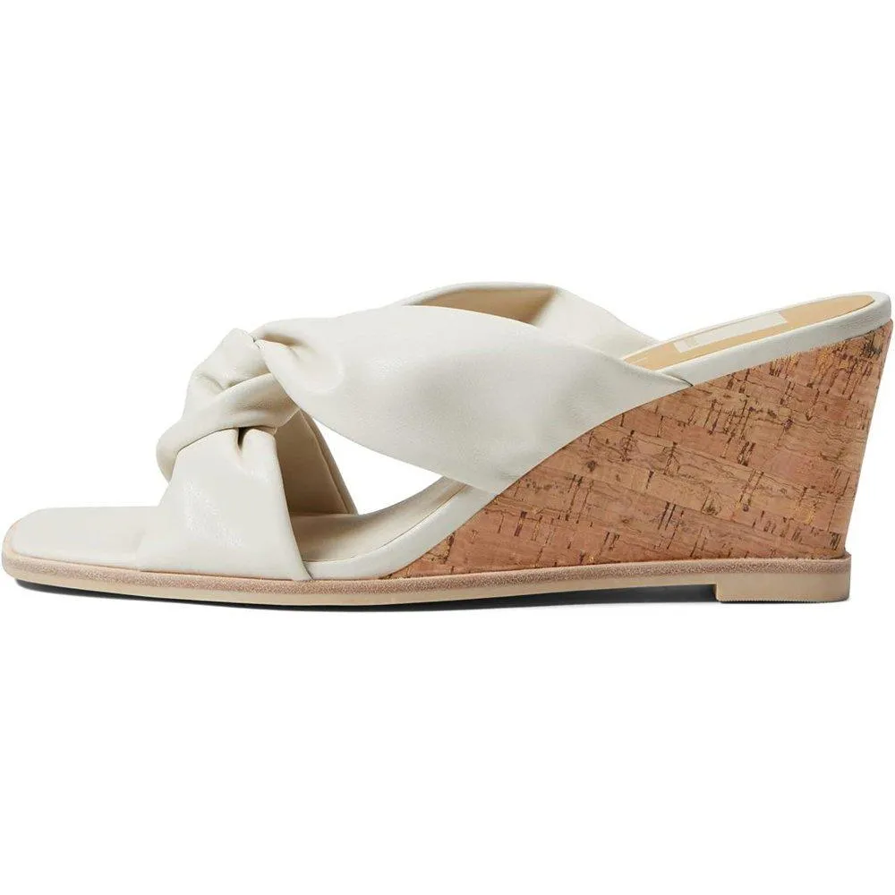 Neka Ivory Twist Wedge Sandals