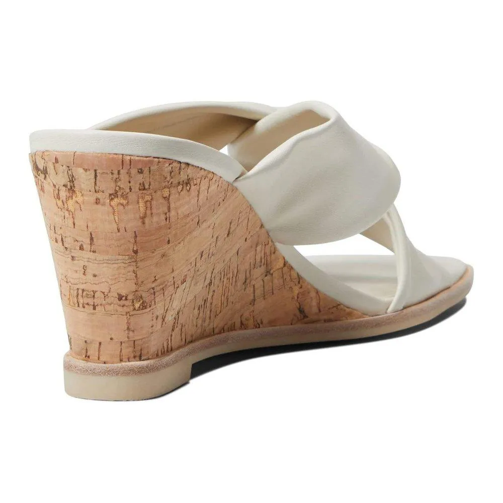Neka Ivory Twist Wedge Sandals