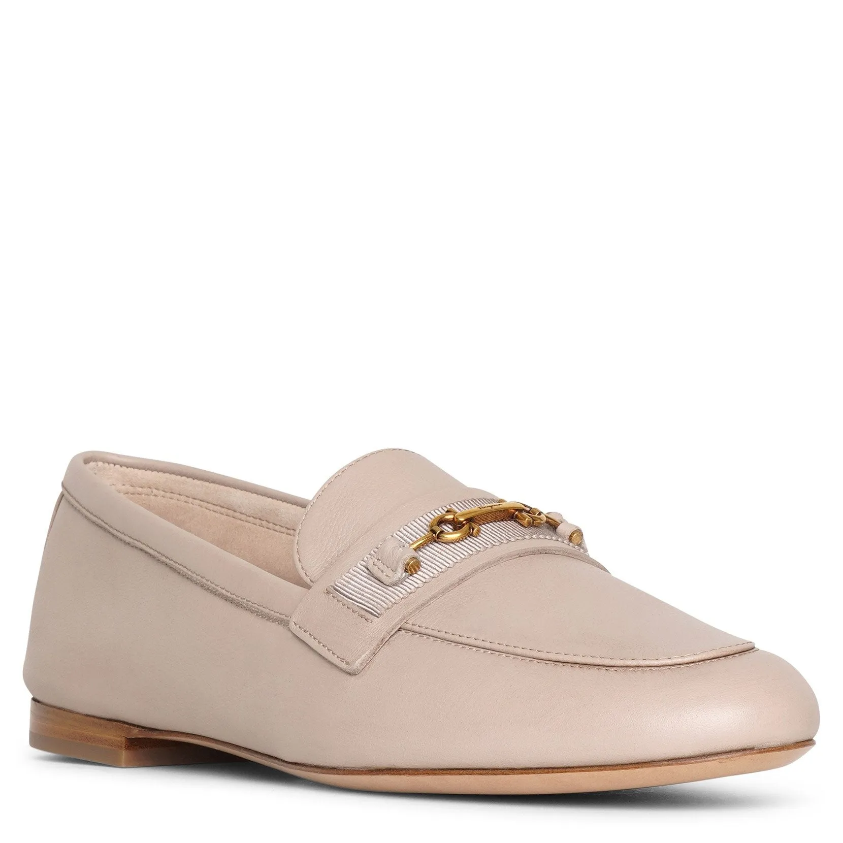 New Gancio light taupe moccasin flats