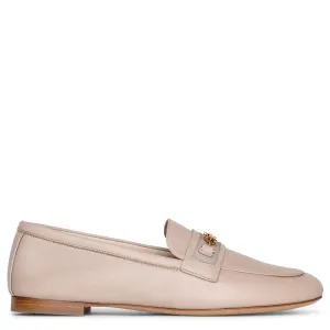 New Gancio light taupe moccasin flats