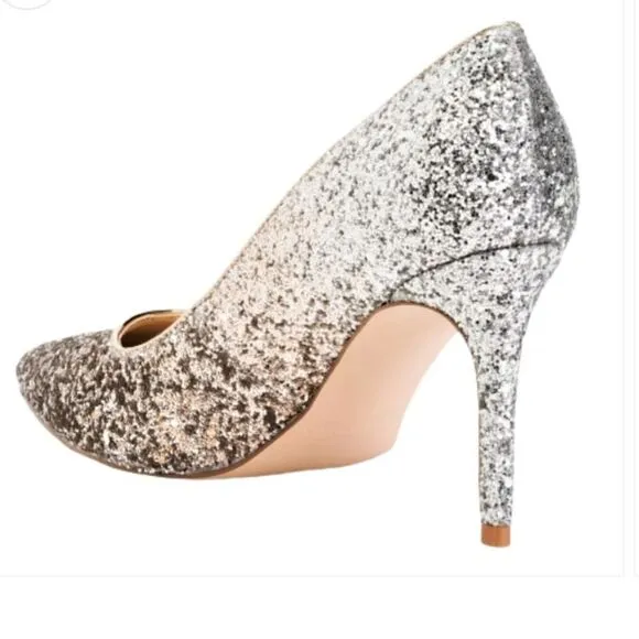 New Marc Fisher Glitter Darreny Embellished High Heels stiletto pumps 8.5
