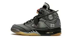 Nike Men's Air Jordan 5 Retro Sp Off-White, Black/Muslin/Fire Red, 7