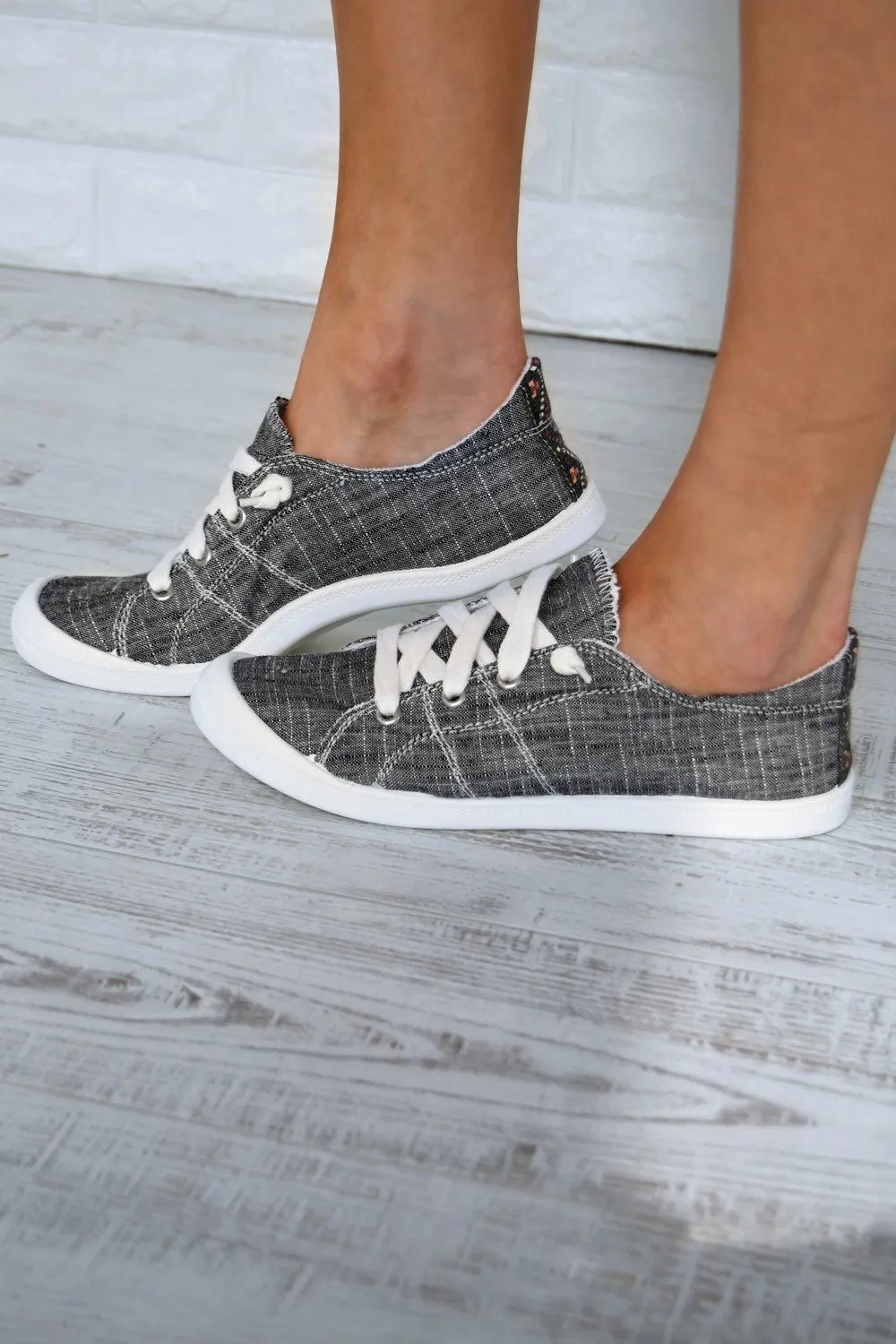 Not Rated ''Rae'' Sneakers ~ Charcoal