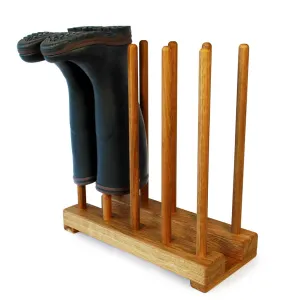 Oak Wellington Boot Rack (5 pair)