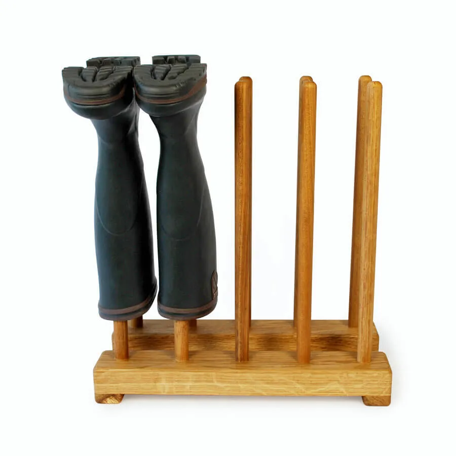 Oak Wellington Boot Rack (5 pair)