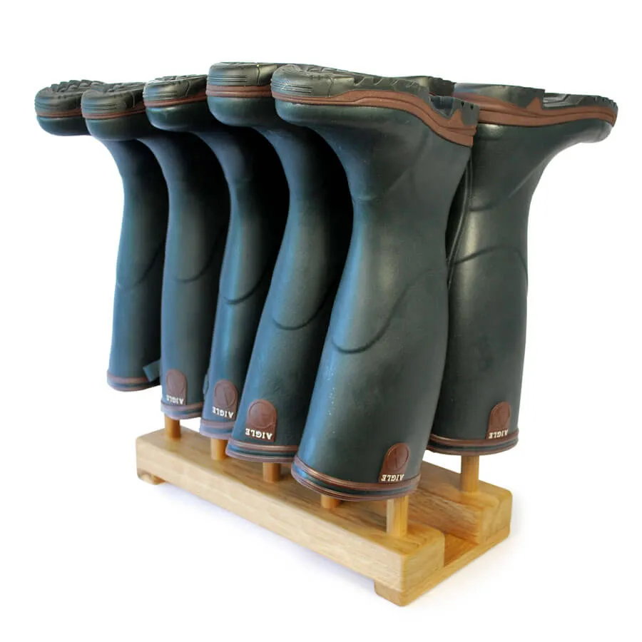 Oak Wellington Boot Rack (5 pair)