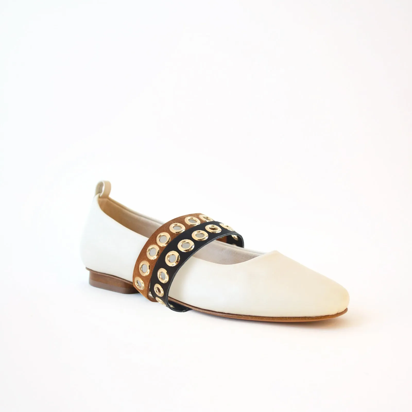 Off White Ballet Swap Double Black&Camel