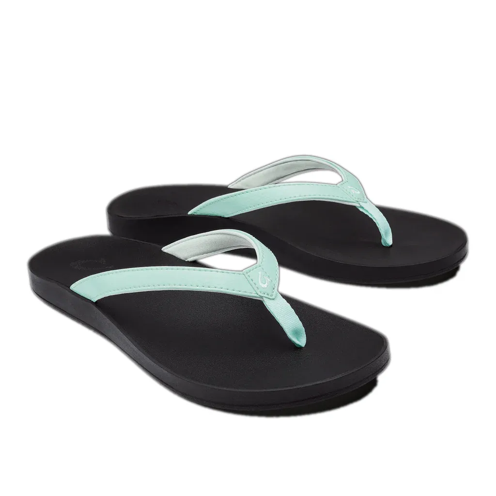 Olukai Womens Puawe Sea Glass/Black Sandals