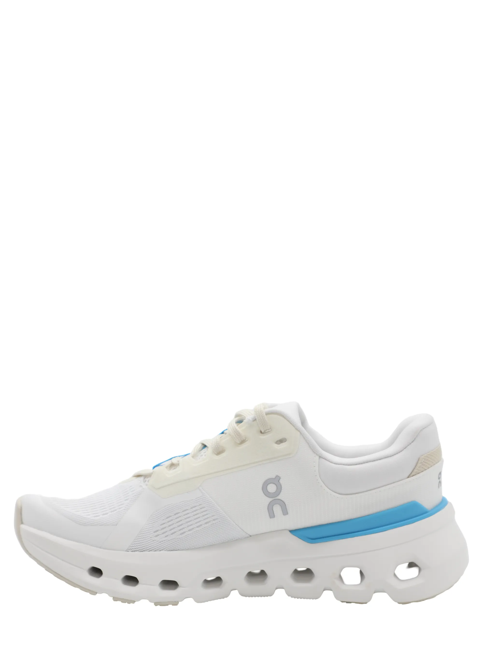On Running Women’s Cloudrunner 2 Sneaker in White/Horizon
