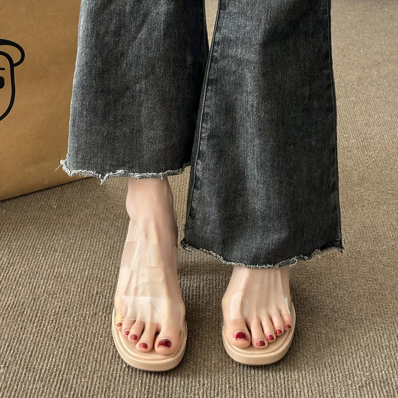 Open Toe Block Heels Sandals