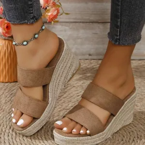 Open Toe Wedge Sandals - Stylish Platform Sandals for Every Occasion