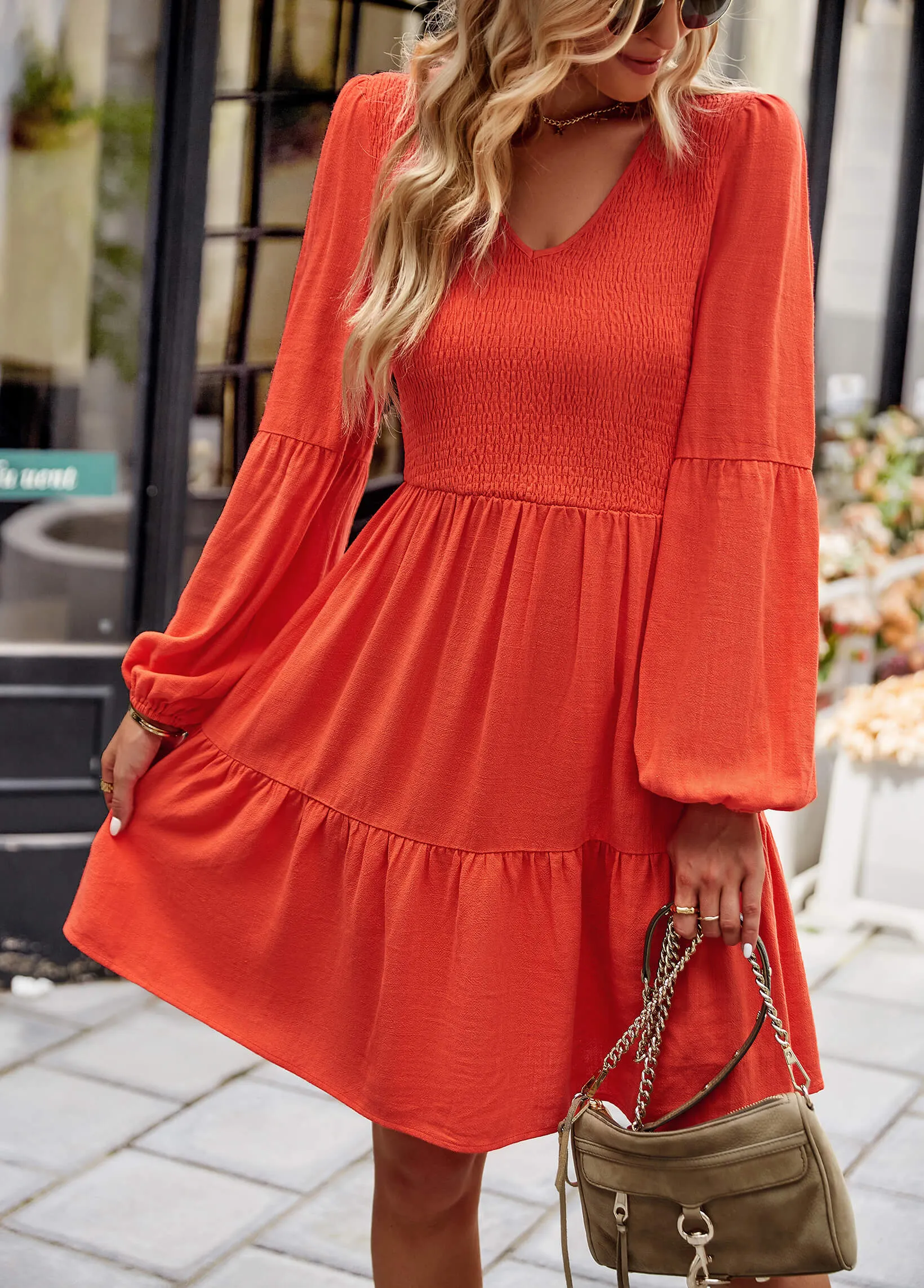 Paperine Midi Dress - Orange