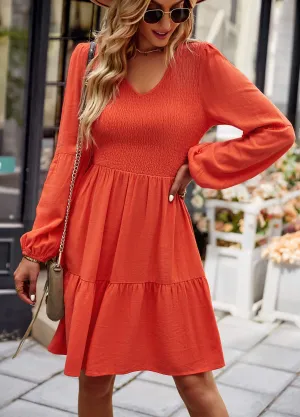 Paperine Midi Dress - Orange