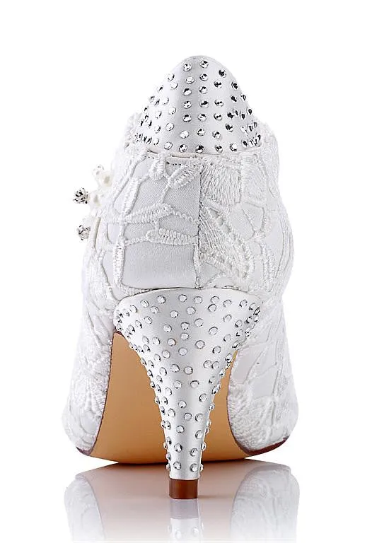 Peep Toe Stiletto Heels Bridal Shoes