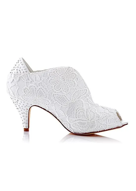Peep Toe Stiletto Heels Bridal Shoes