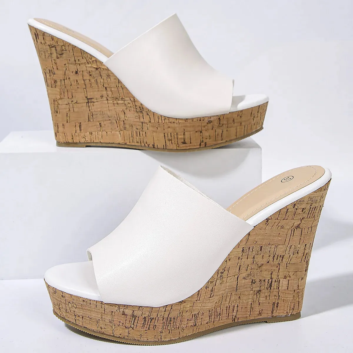 Peep Toe Wedge Sandals