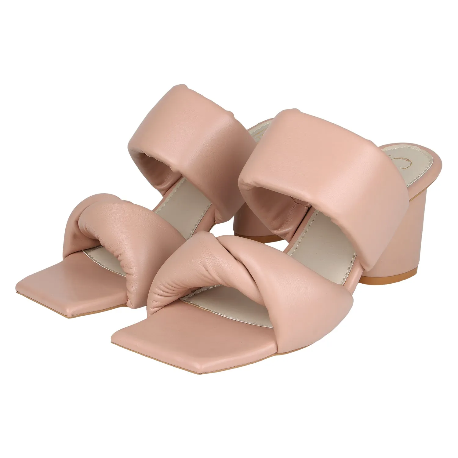 Pink Marshmallow Block Heels
