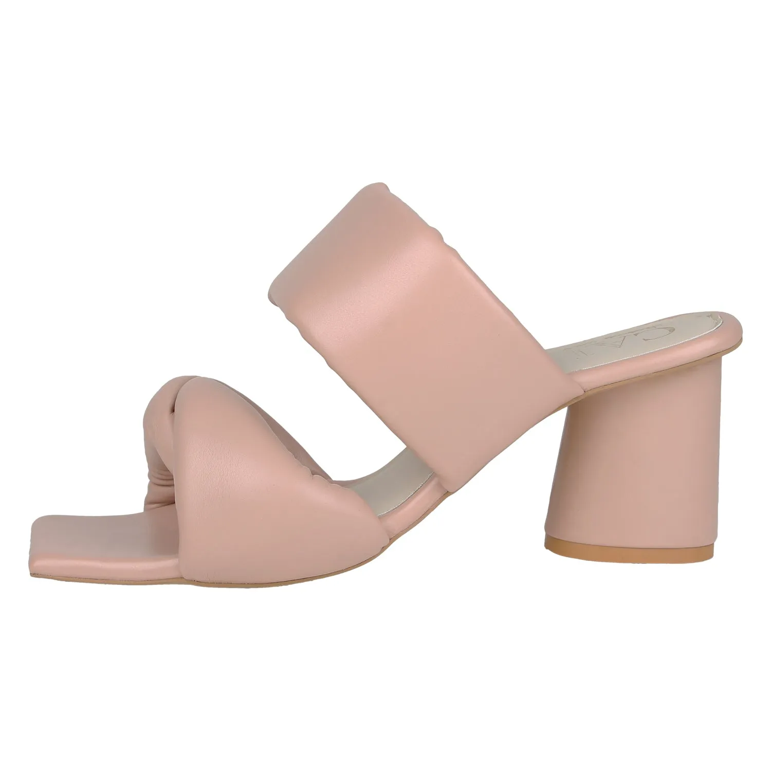 Pink Marshmallow Block Heels