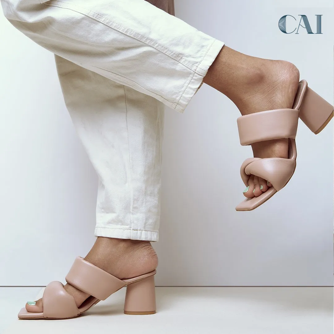 Pink Marshmallow Block Heels