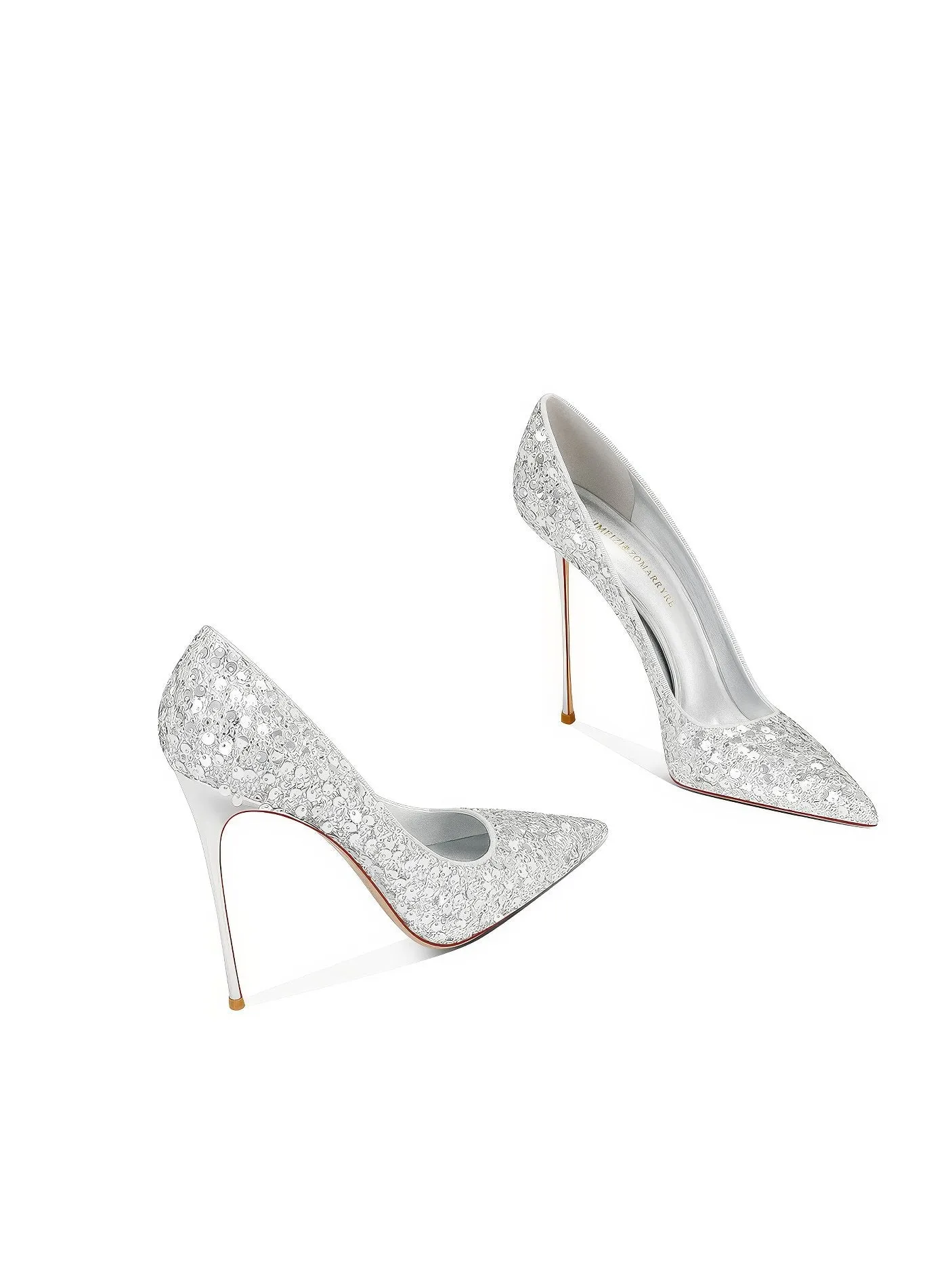 Pointy Toe Sequin Detailed Stiletto Heels