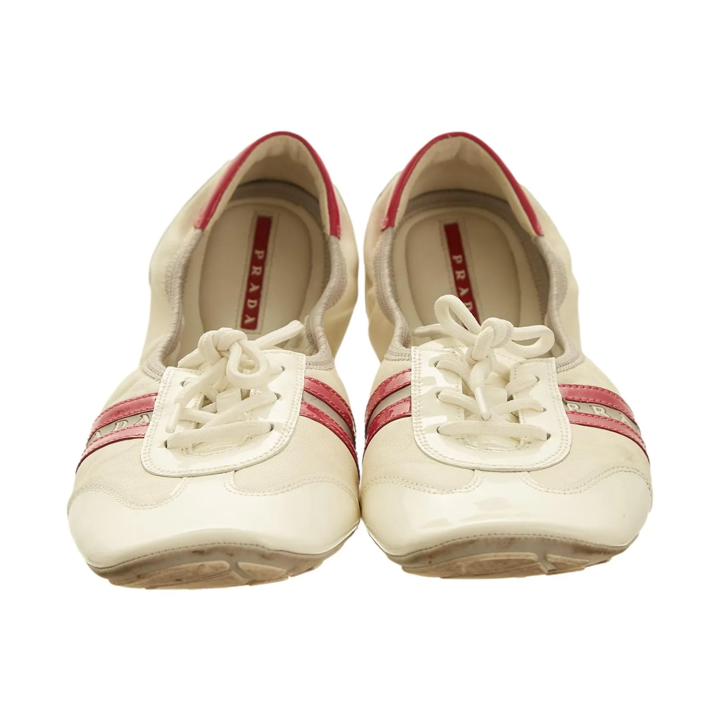 Prada Sport White Ballet Flats