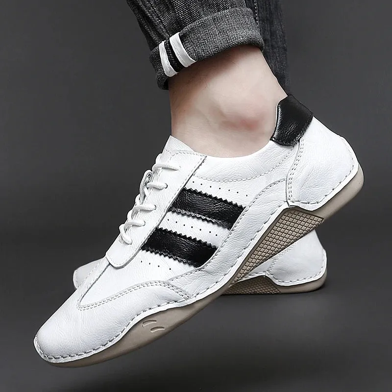 PrimeStep Echtleder Octopus Bean Schuhe für Männer
