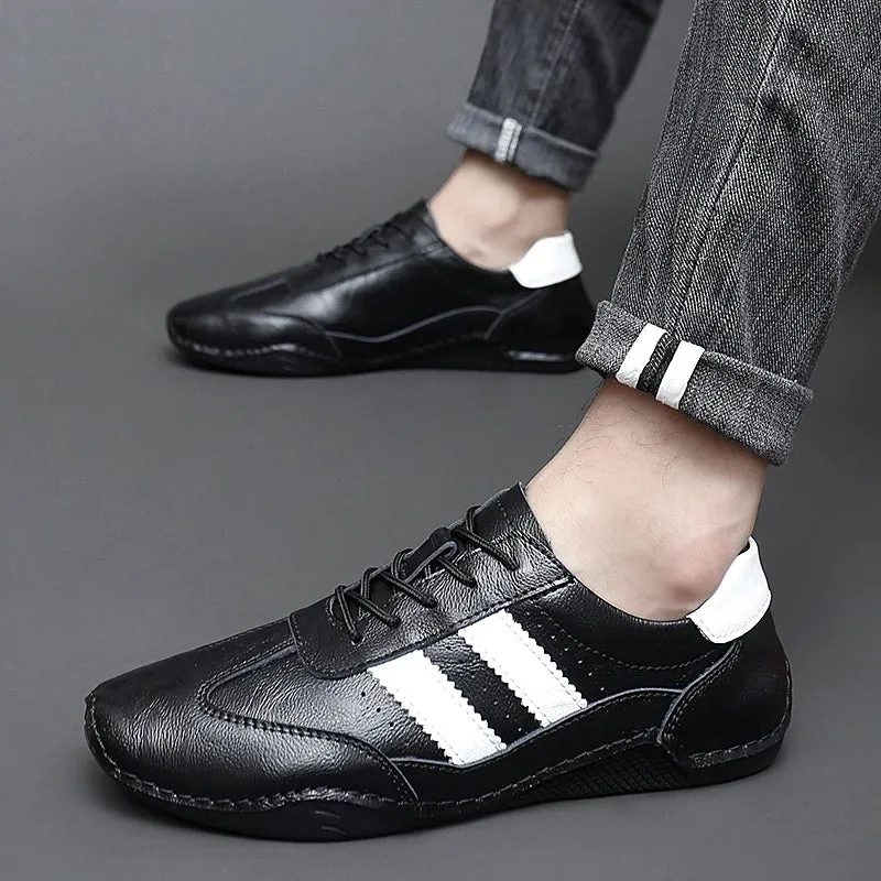PrimeStep Echtleder Octopus Bean Schuhe für Männer