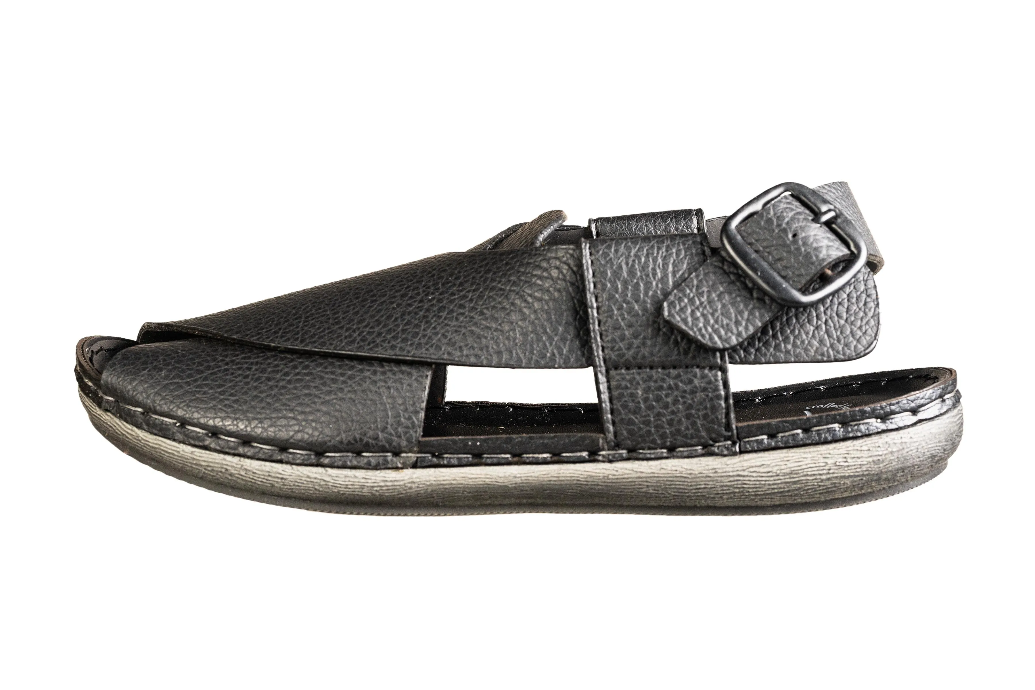 Puntooblu Gents Black Sandal PU