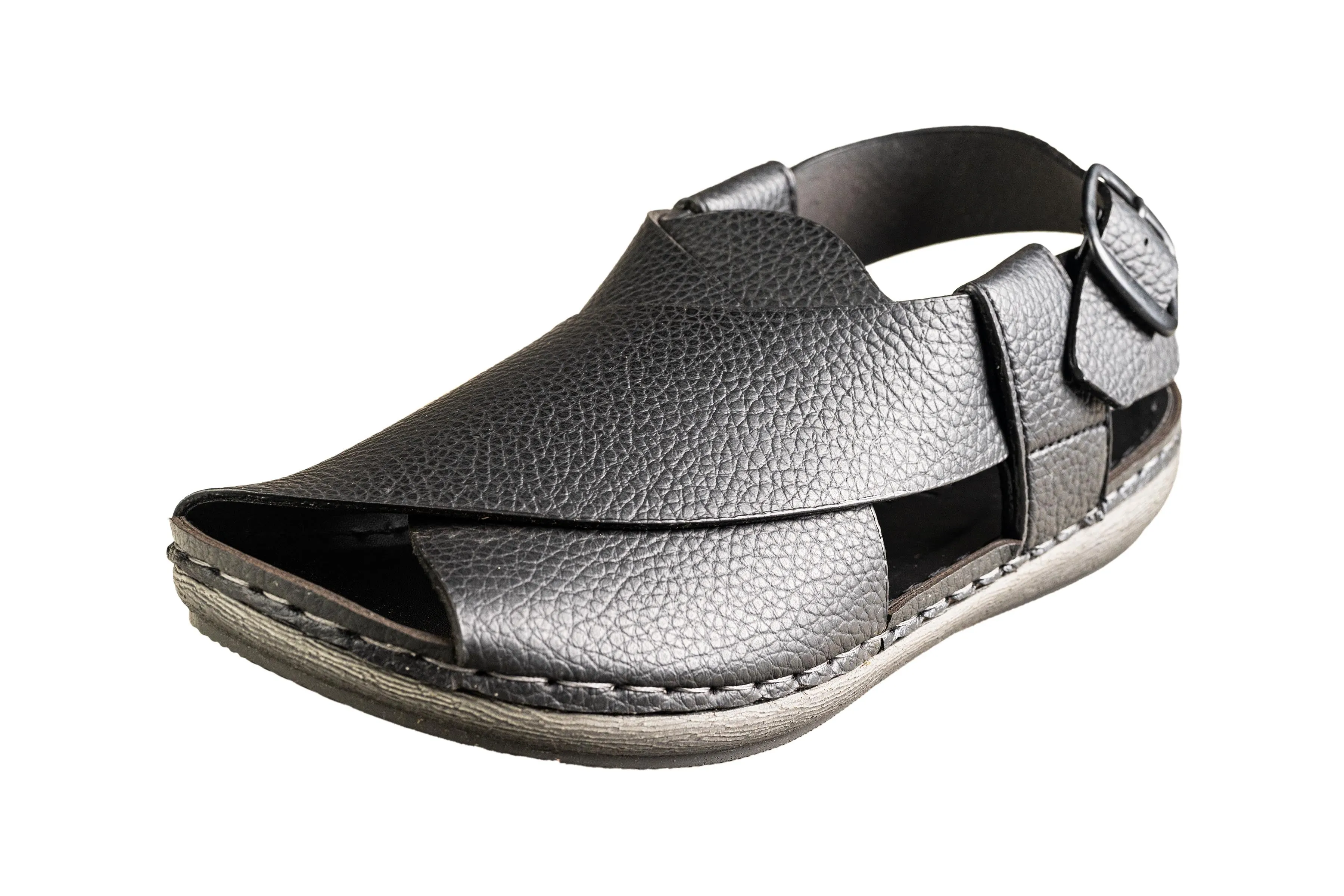 Puntooblu Gents Black Sandal PU