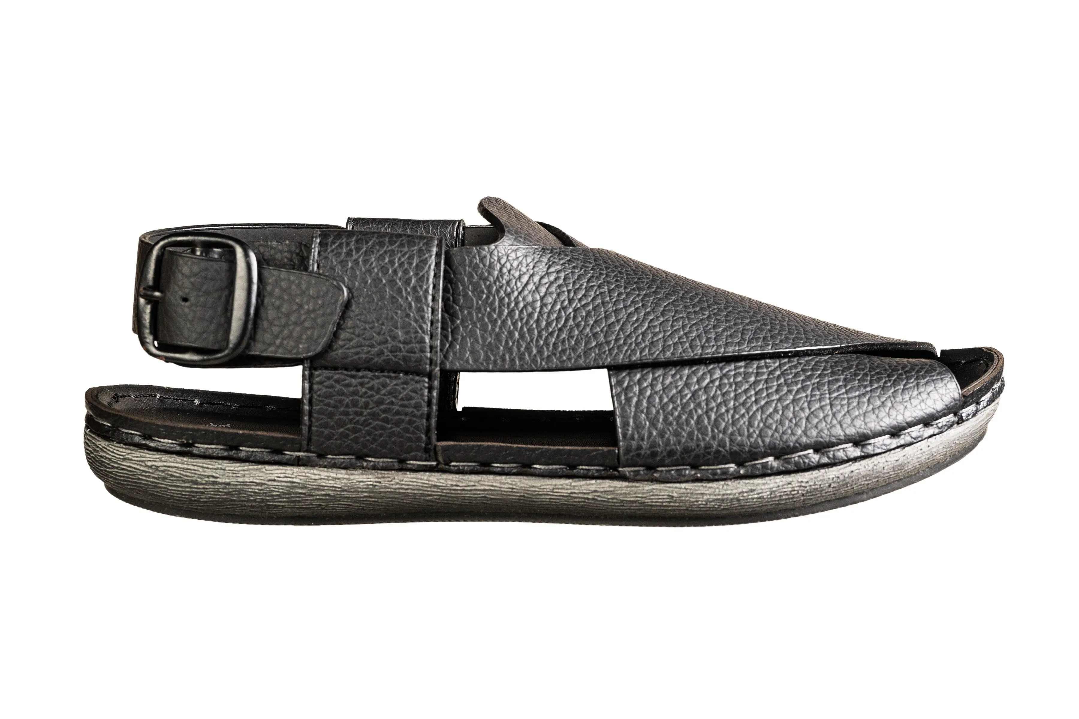 Puntooblu Gents Black Sandal PU