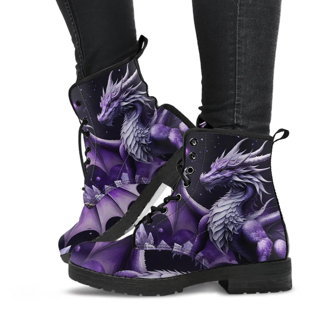 Purple Dragons Combat Boots Design #012