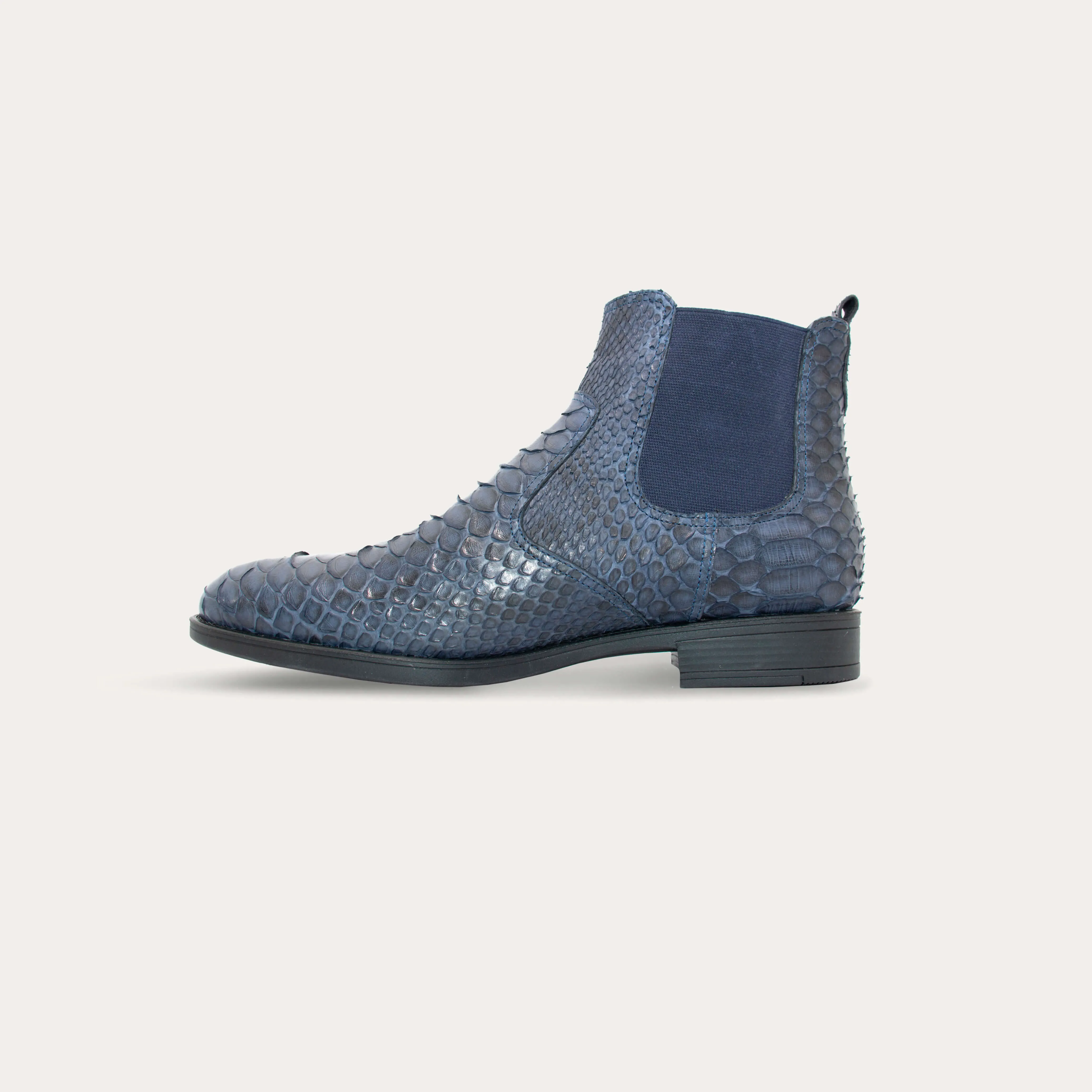 Python Leather Chelsea Boots