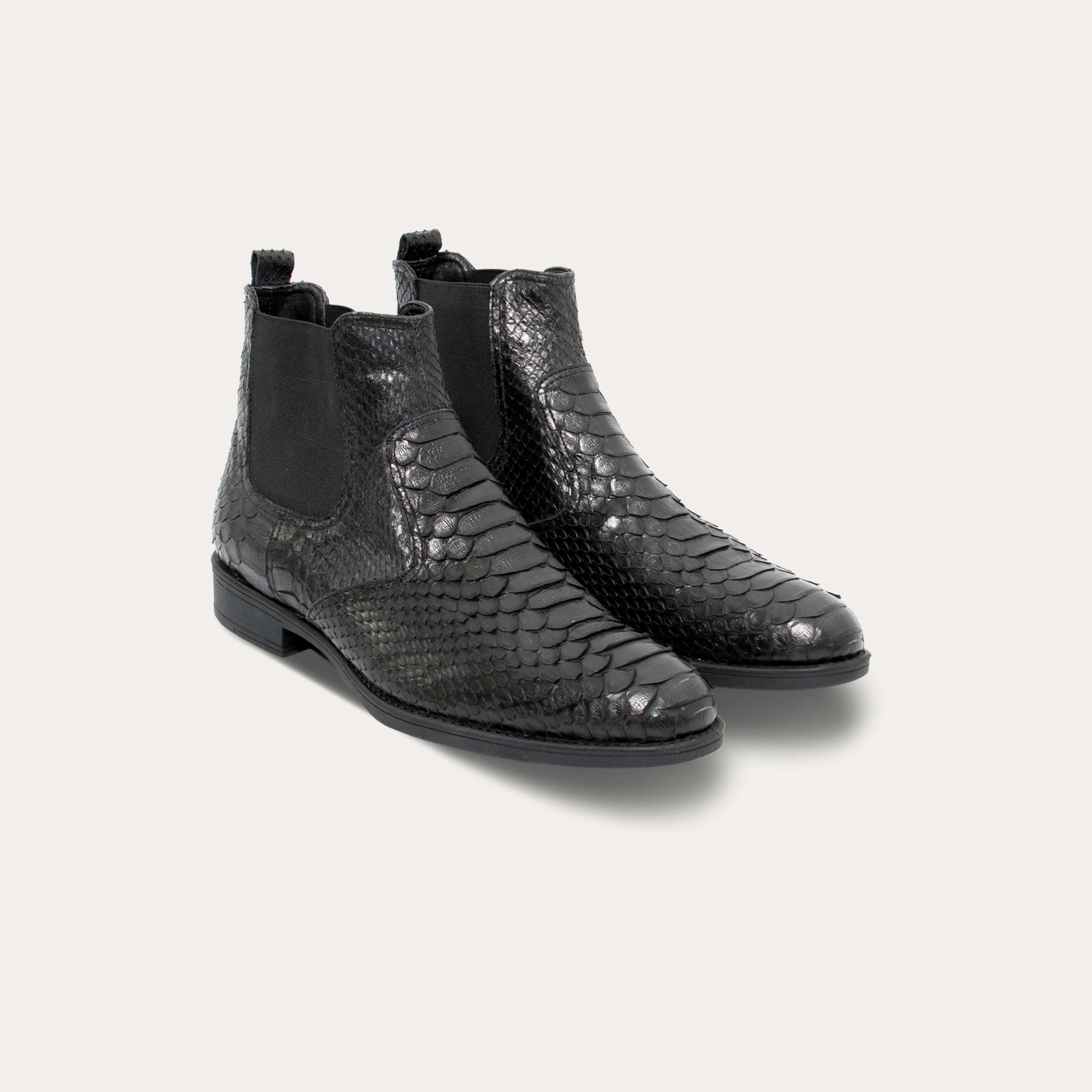 Python Leather Chelsea Boots