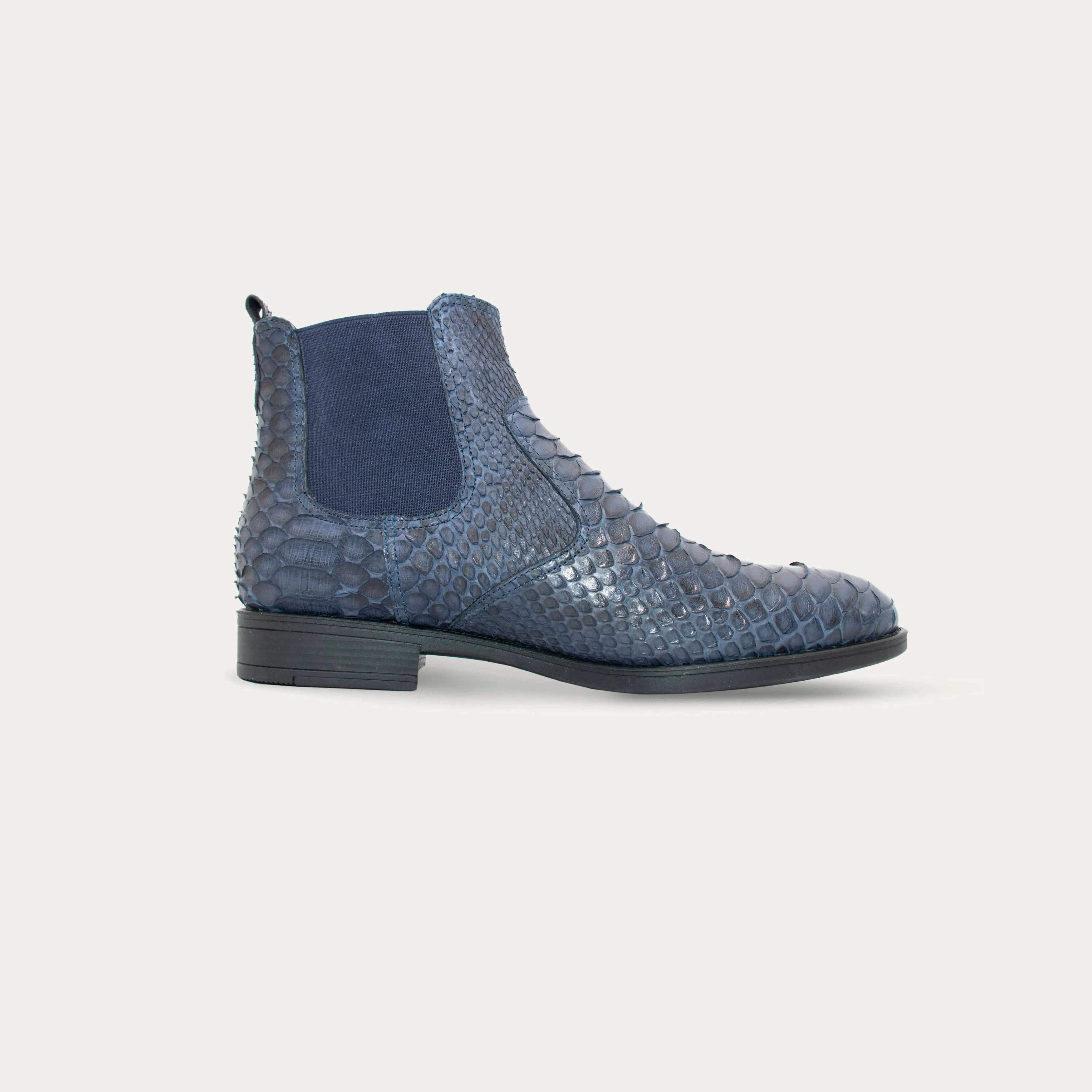 Python Leather Chelsea Boots