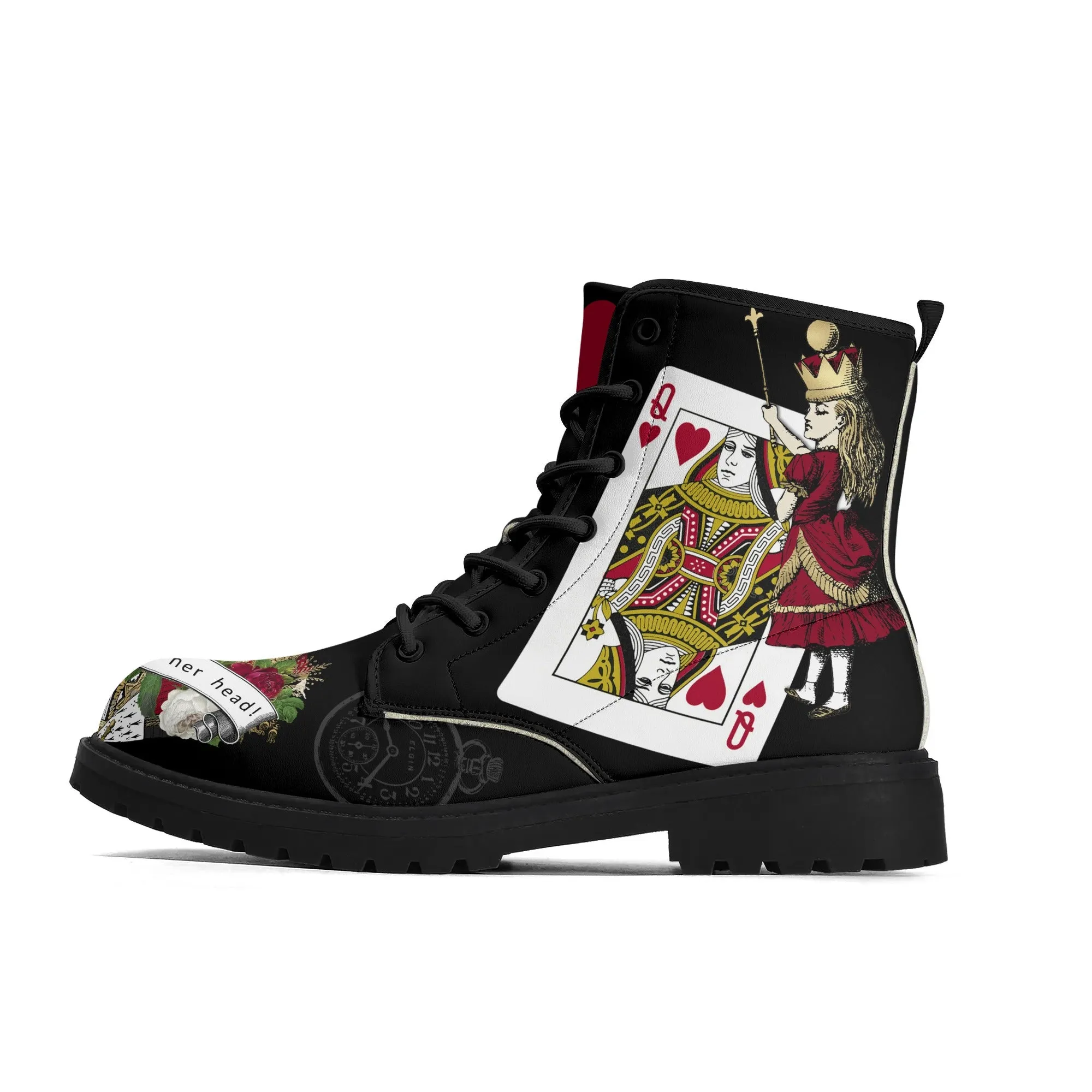 Queen of Hearts (Off With Her Head) Womens Vegan Boots
