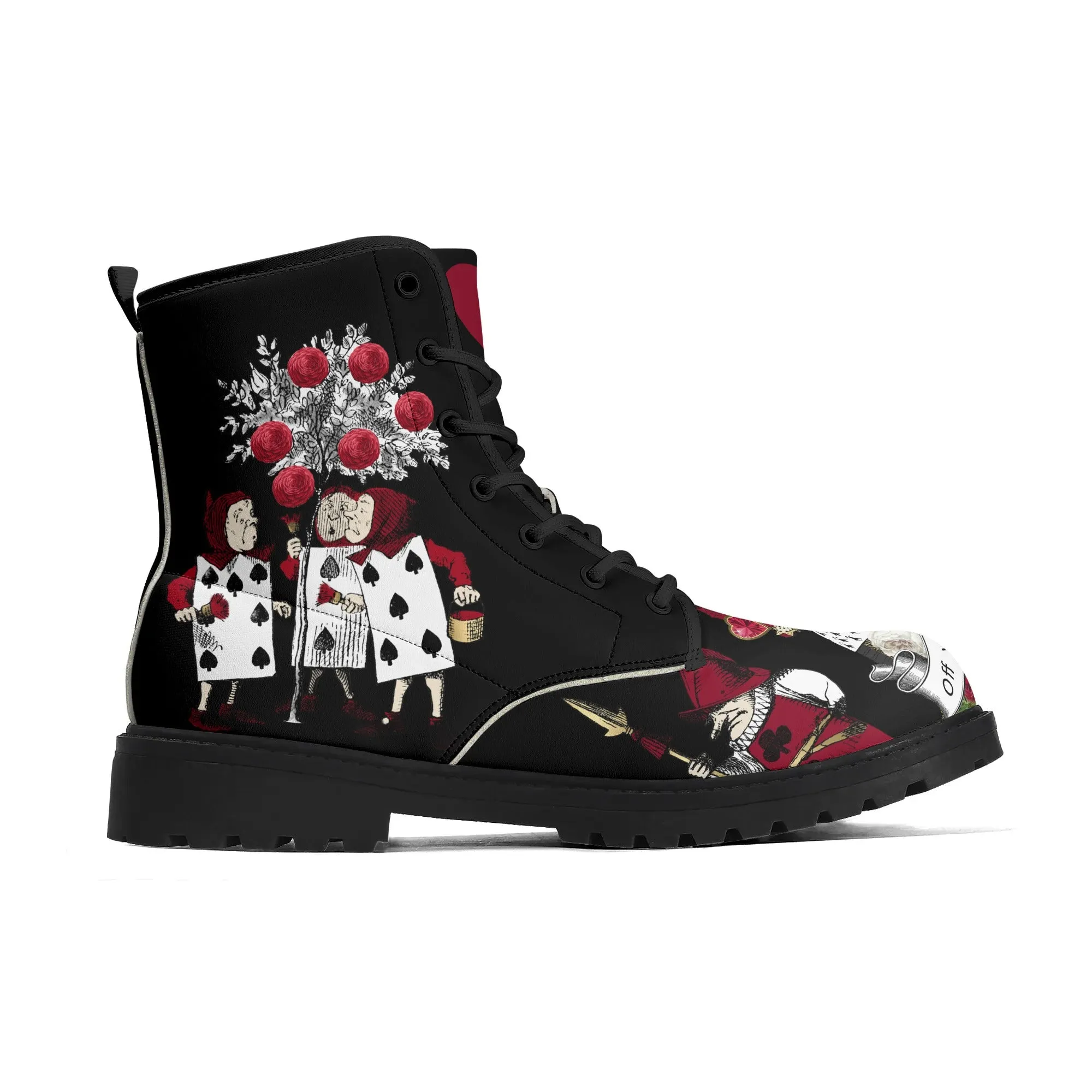 Queen of Hearts (Off With Her Head) Womens Vegan Boots