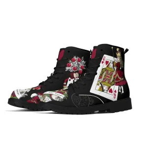 Queen of Hearts (Off With Her Head) Womens Vegan Boots