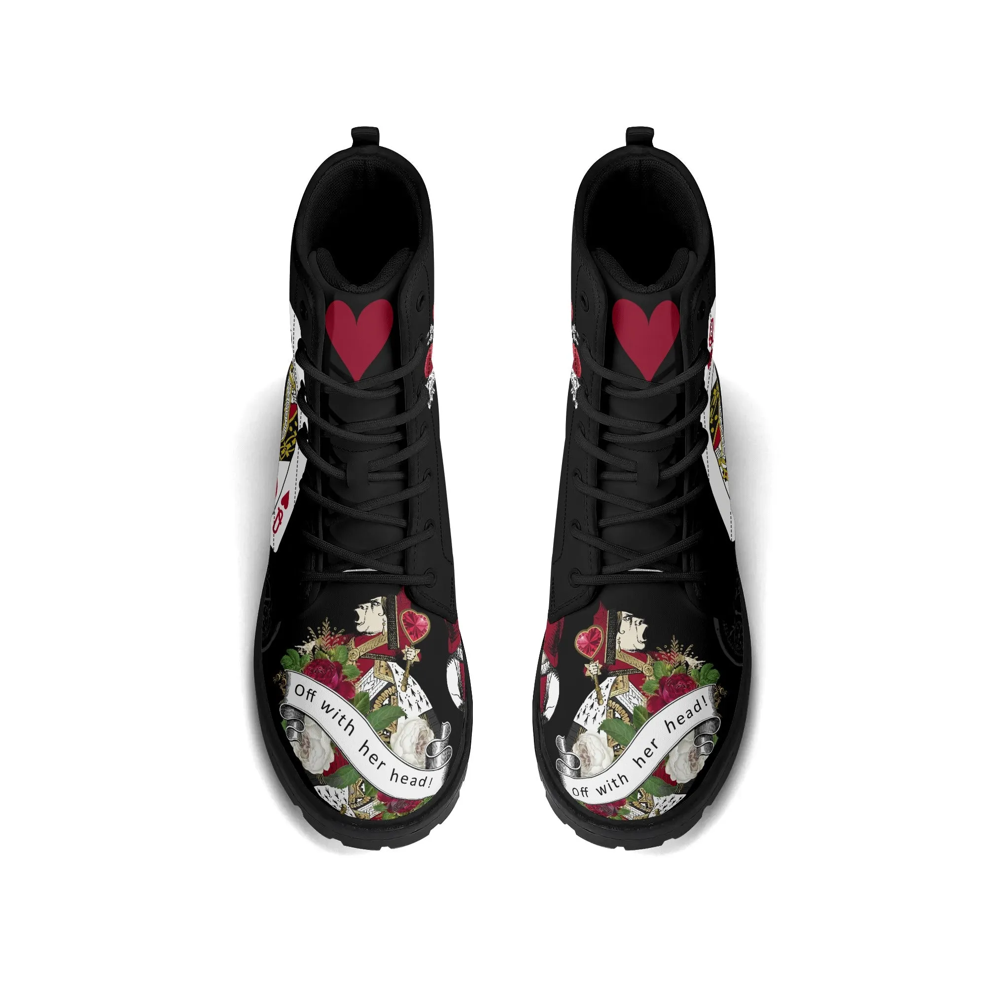 Queen of Hearts (Off With Her Head) Womens Vegan Boots
