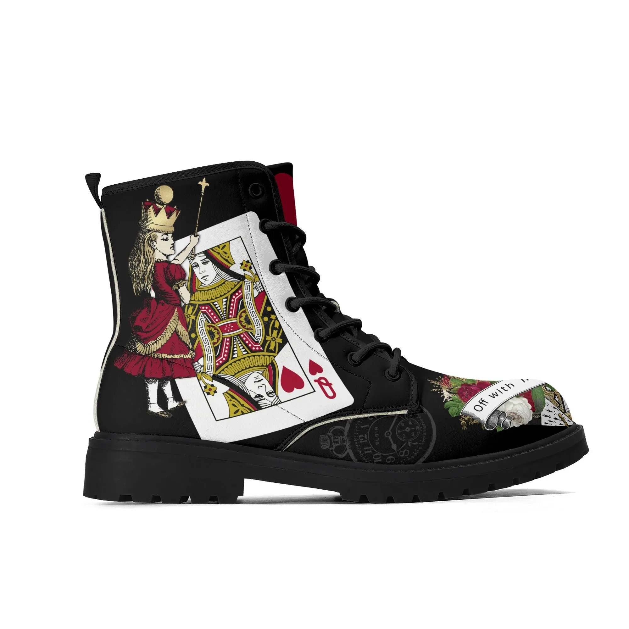 Queen of Hearts (Off With Her Head) Womens Vegan Boots