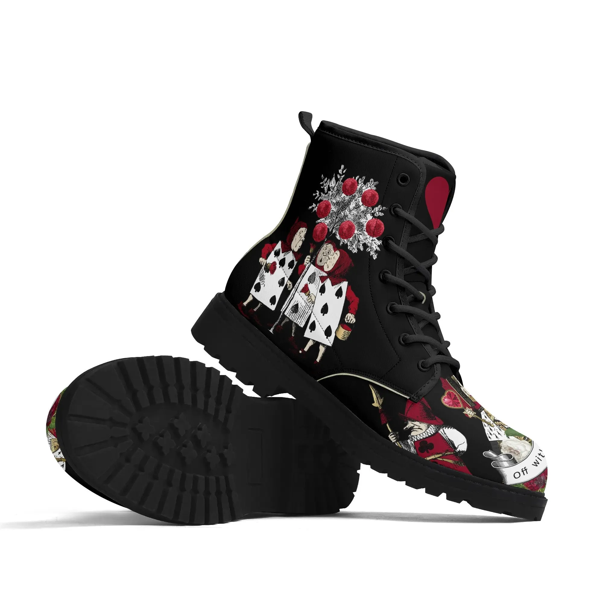 Queen of Hearts (Off With Her Head) Womens Vegan Boots