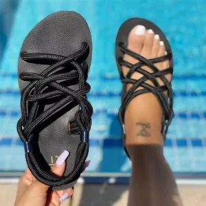 "Beach Babe" Boho Rope Sandals